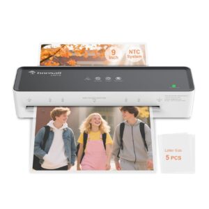 Bonsaii Laminator Machine with 5 Laminating Sheets, 9 Inch Thermal Laminating Machine for Doc/Posters/Photos, Compact Laminator for Sale Trinidad