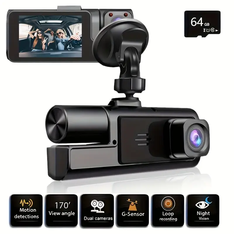 Dual Lens Dash Cam with Night Vision For Sale Trinidad