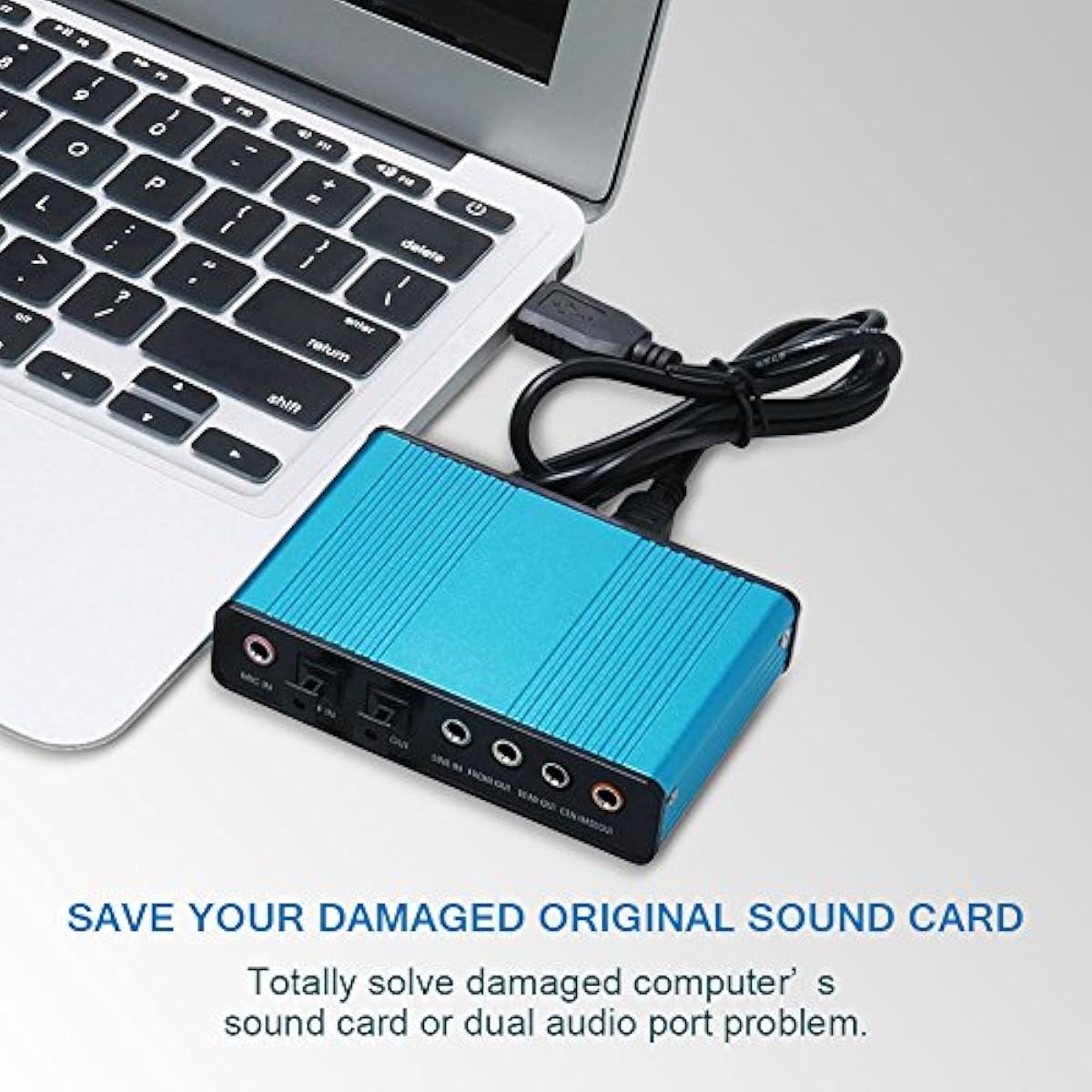 USB 2.0 External 5.1 Sound Card - Front