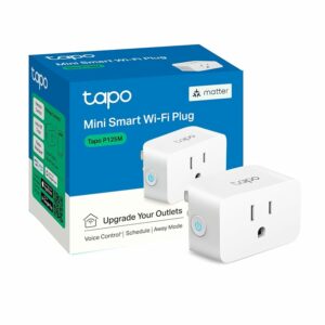 TP-Link Tapo Matter Supported Smart Plug Mini, Compact Design, 15A/1800W Max, Super Easy Setup, Works with Apple Home, Alexa & Google Home, 2.4G Wi-Fi Only, White Smart Plug Trinidad (1 Pack)