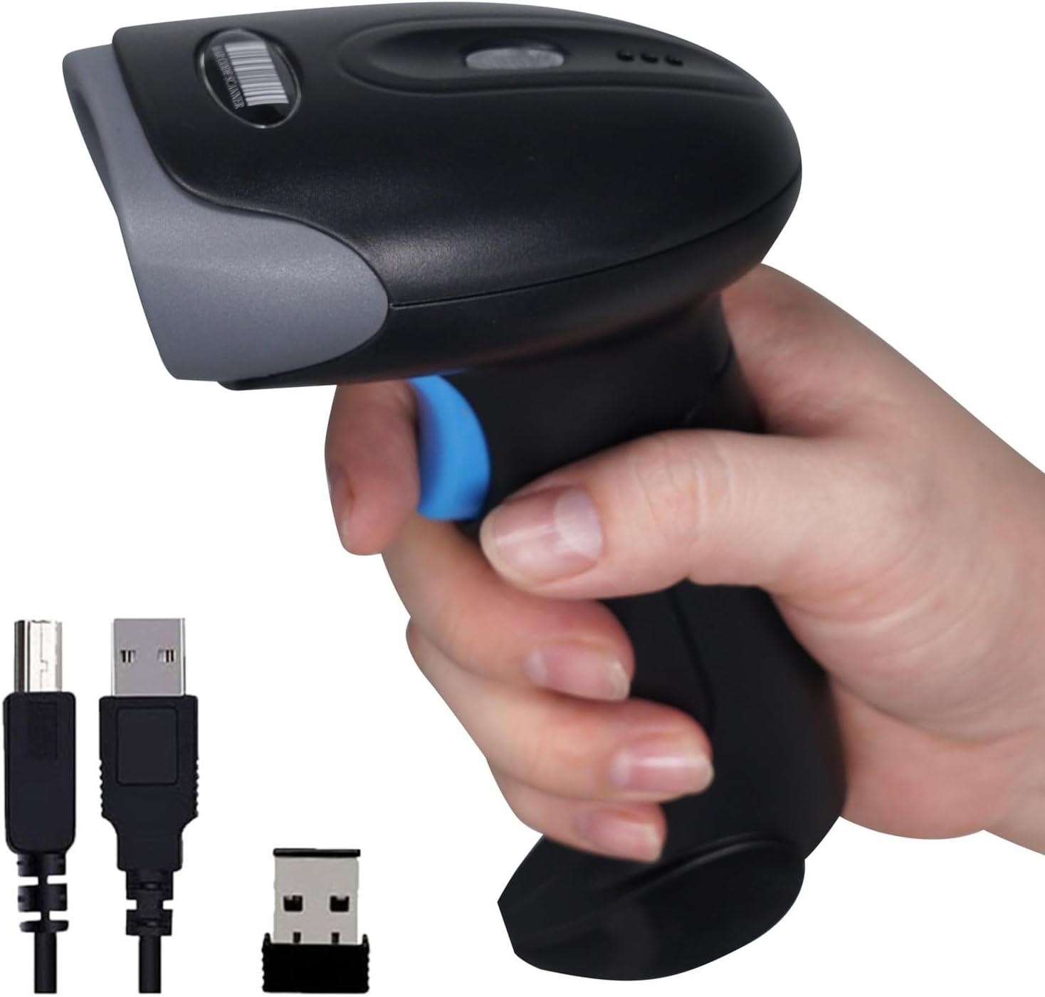 QR Barcode Scanner Wireless, Handheld Cordless Bar Codes Reader with 2000mAh Battery For Sale Trinidad