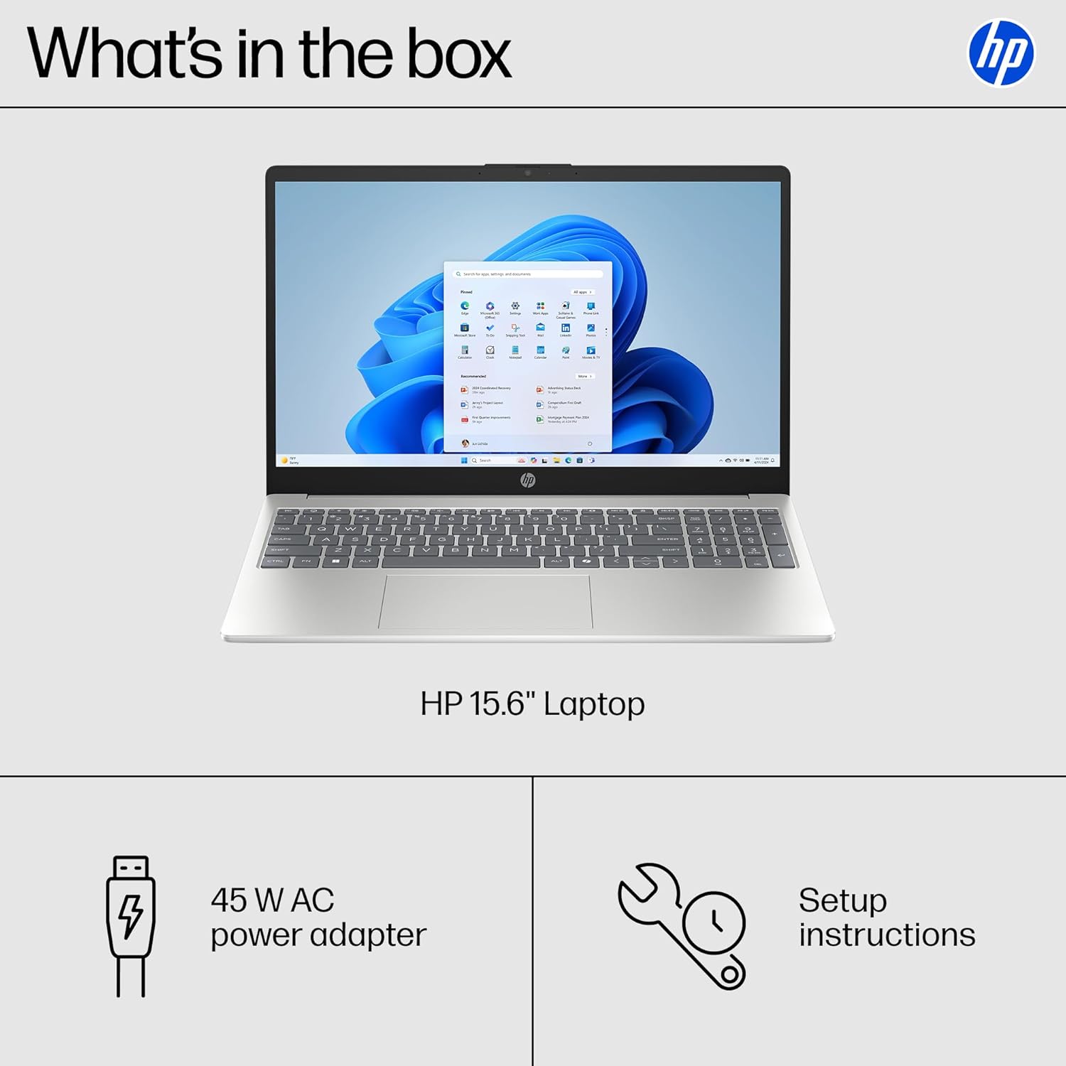HP 15.6 inch Laptop, HD Touchscreen Display, AMD Ryzen 3 7320U, 8 GB RAM, 128 GB SSD, AMD Radeon Graphics, Windows 11 Home in S Mode, Natural Silver, 15- fc0099nr Laptops For Sale Trinidad - Image 2