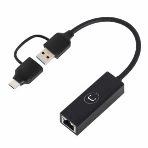 Unno Tekno 2-IN-1 USB TO GIGABIT ETHERNET ADAPTER (AD3007BK) For Sale Trinidad