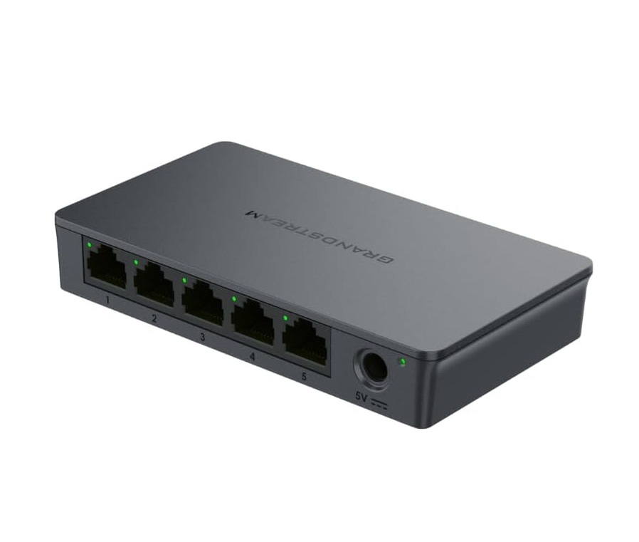 Grandstream GWN7700 | 5-Port Gigabit Ethernet Unmanaged Network Switch | Plug & Play | Desktop/Wall-Mount | Plastic Case Trinidad