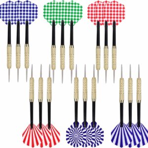 18Grams Steel Tip Darts, 18Pcs Professional Metal Tip Darts, Premium Darts Set, Standard Flights, Dart for Dartsboard, Dart for Indoor Sport Trinidad