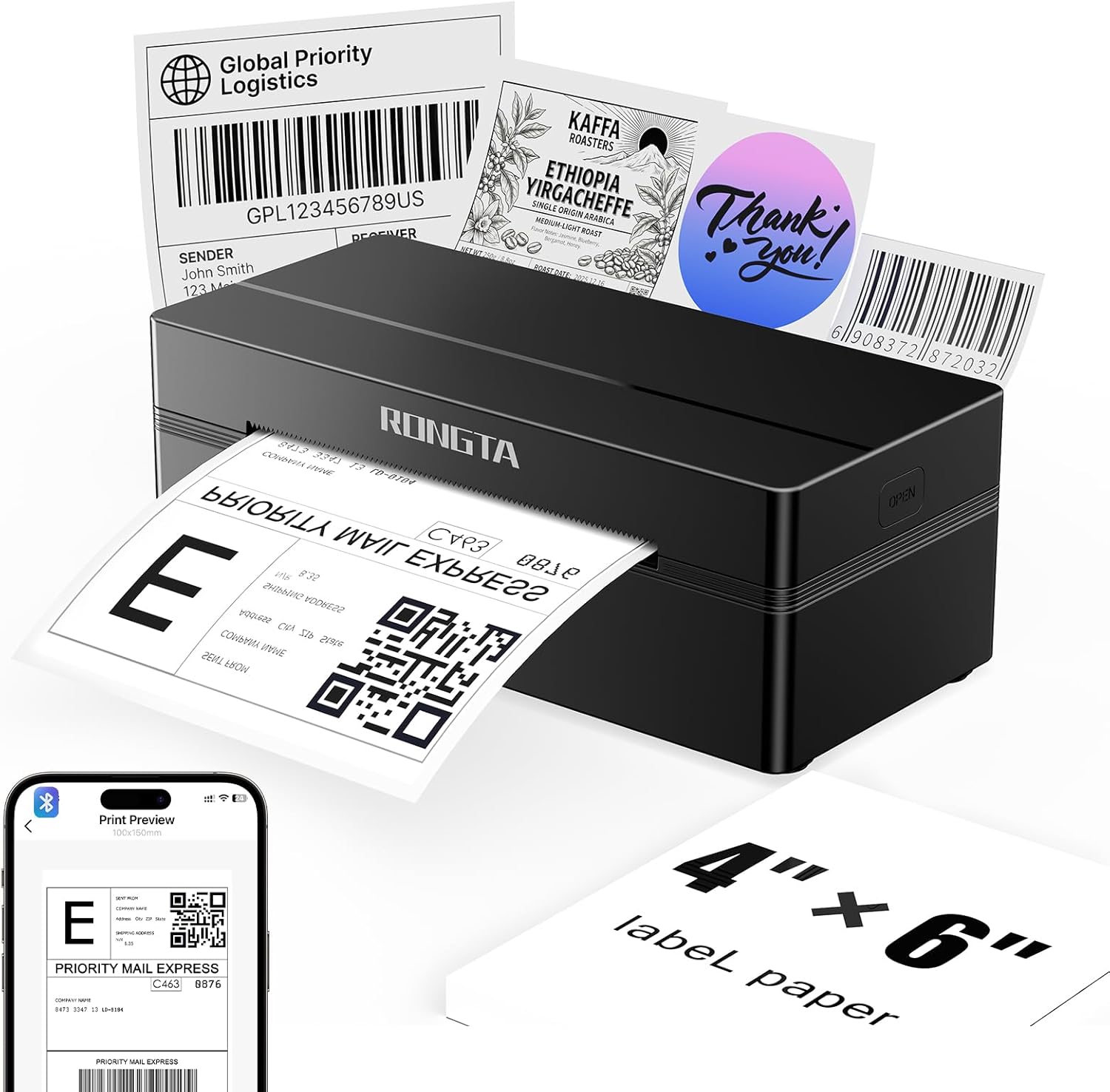 Rongta Bluetooth Thermal Label Printer Sale Trinidad
