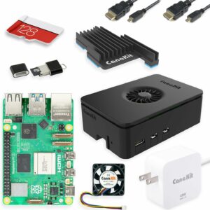 🖥️ Complete Raspberry Pi 5 starter kit with 16GB RAM for maximum performance 💾 128GB microSD card pre-loaded with NOOBS operating system 🔌 Official USB-C power supply with US plug and international adapters 🌡️ Active cooling system with premium turbine fan in sleek black design 📦 Premium case, HDMI cable, USB card reader, and heat sinks included 🚀 Perfect for programming, robotics, IoT projects, and media centers ⚡ Latest ARM Cortex-A76 quad-core processor for lightning-fast performance 🇹🇹 Available in Trinidad and Tobago with fast local delivery