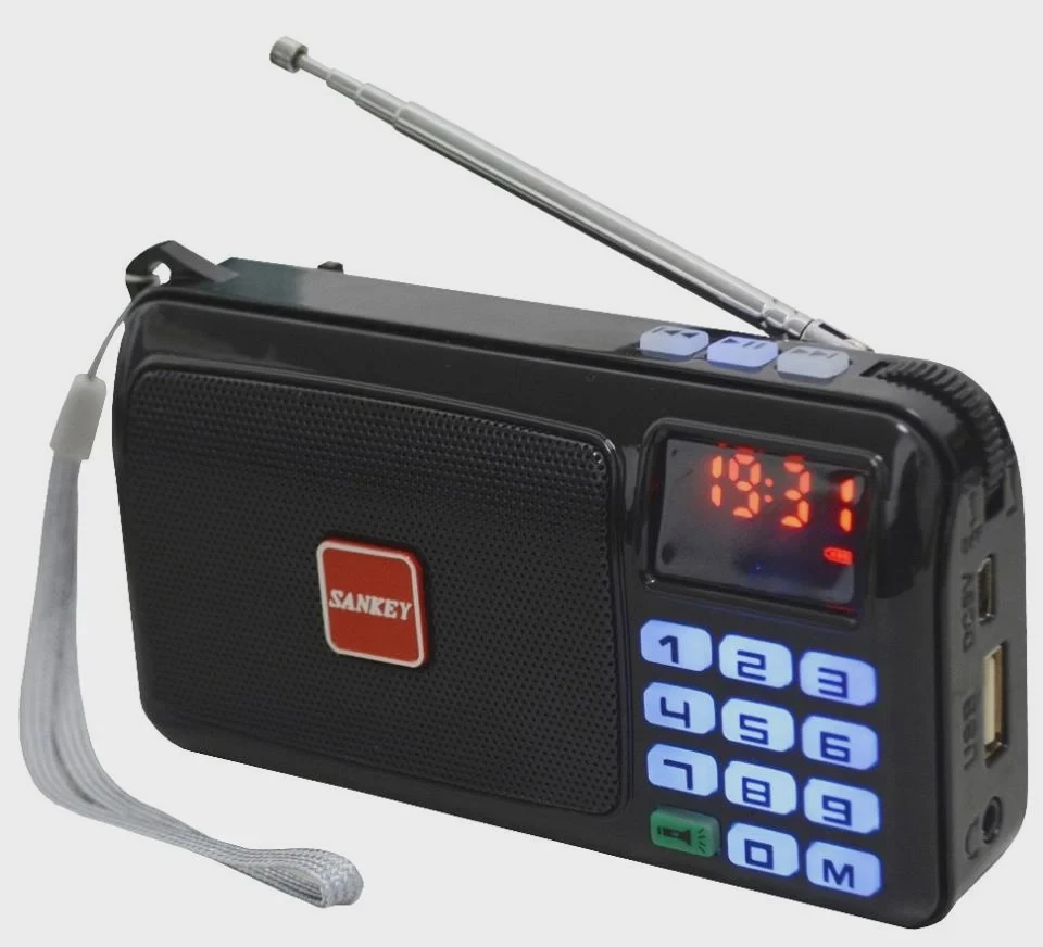 RADIO SANKEY FX-35L FM USB RECHARGEABLE LED CLOCK trinidad sale